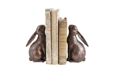 RESIN BUNNY BOOKENDS - SET OF 2
